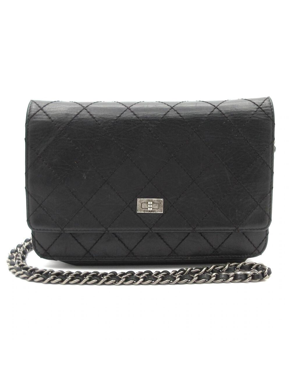Chanel 2.55 Matelass Black Leather #307408C19B